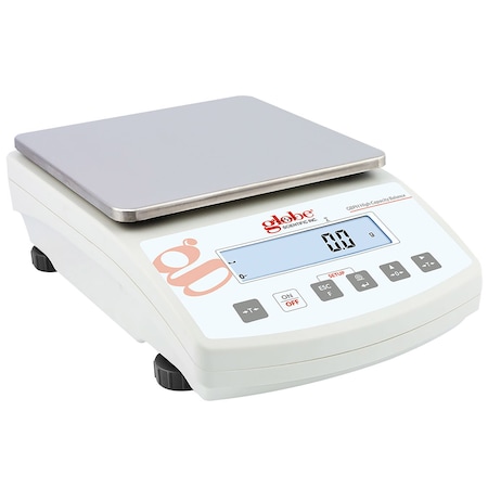 Globe Scientific Balance, Toploading, Precision, High Capacity, Portable, 6000g X 0.1g, Ext Calibration GBPH-6001-CT